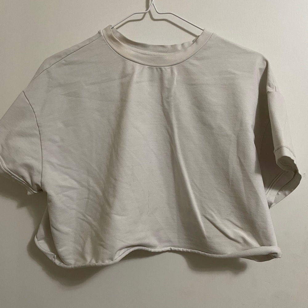 A White Shein crop top